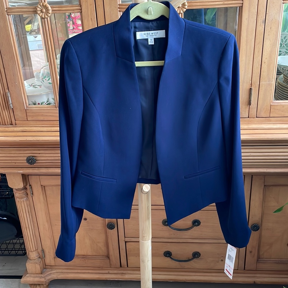 New Nine West Jacket, Monte Carlo Navy,Sz 10.100%Polyester. MSRP $119. Price $50